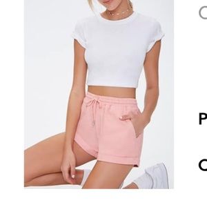 Cuffed drawstring shorts